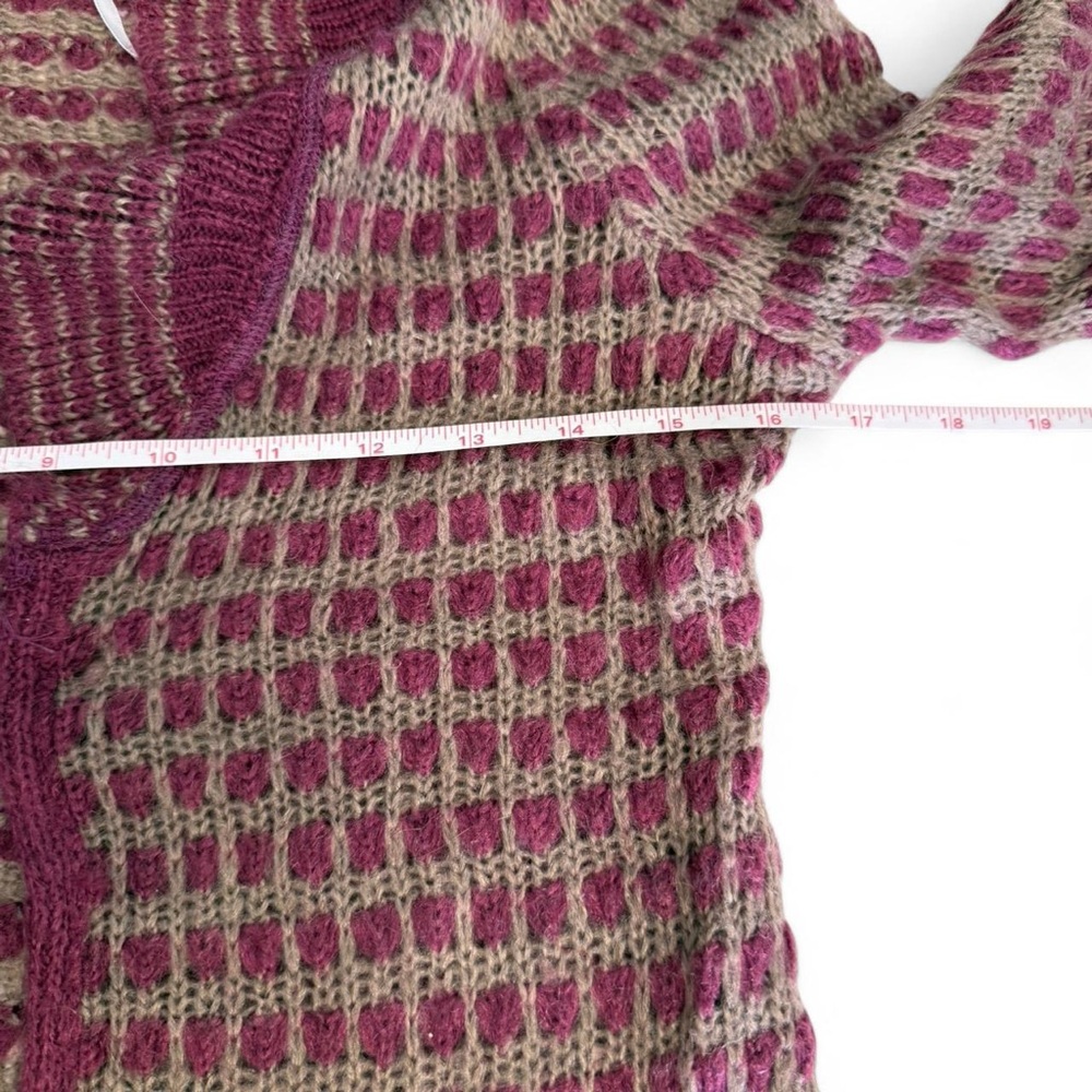 Y2K Charlotte Russe Ruffled Purple Knit Cardigan - Picture 6 of 6